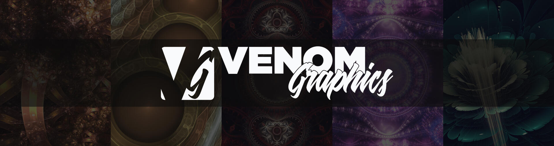 Header banner showcasing multiple fractal pieces by VenomGraphics/James Headrick